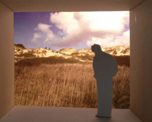 Framen van uitzicht op het landschap en het daglicht van de Delta Shelter