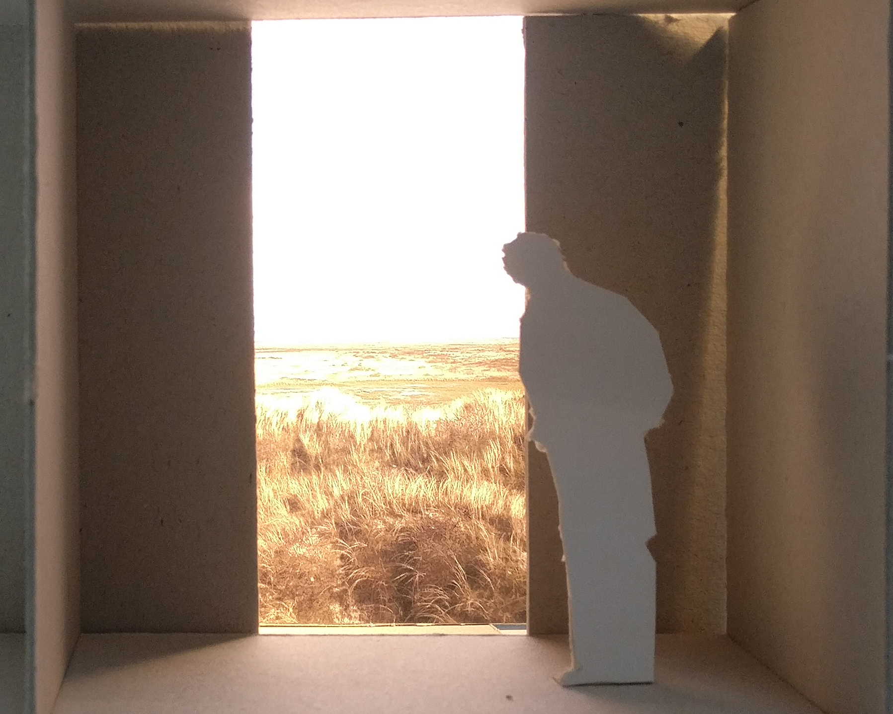 Framen van uitzicht op het landschap en het daglicht van de Delta Shelter