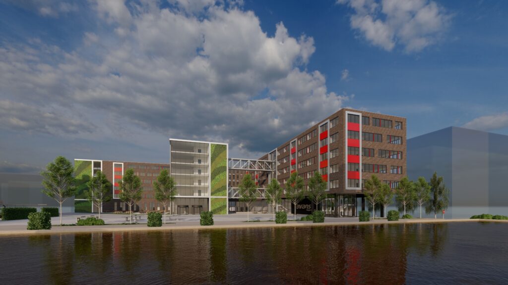 Visualisatie van het studie project bij Avans hogeschool genaamd de Onderwijscampus.